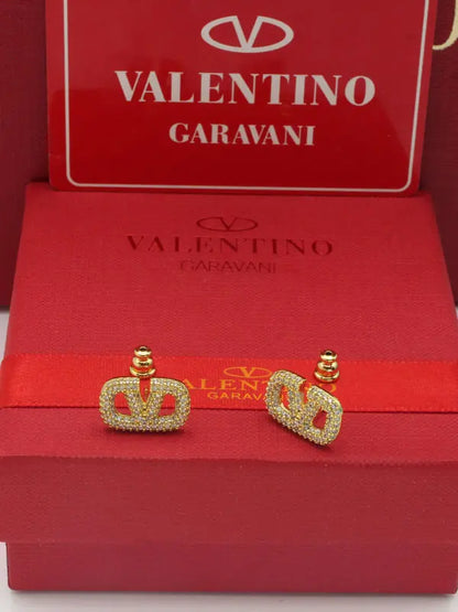 حلق فالنتينو وسط كرستال حلق VALENTINO