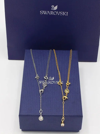 سلسال سواروفسكي ستون دبل لاينز لوقو سلسال Swarovski