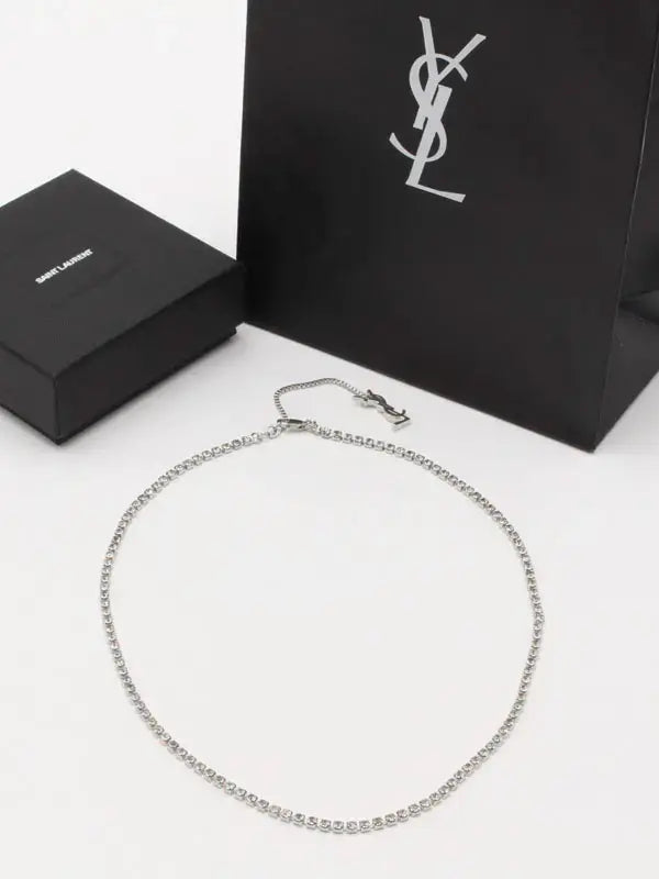 تشوكر ايف سان لوران عقد كريستال لوقو سلسال ysl