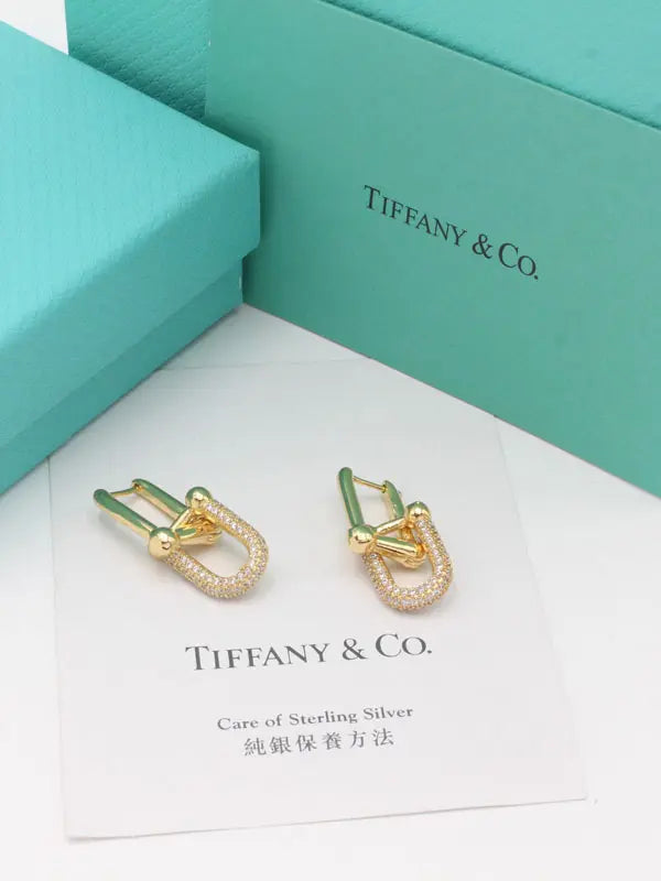 حلق تيفاني زركون قولد حلق tiffany