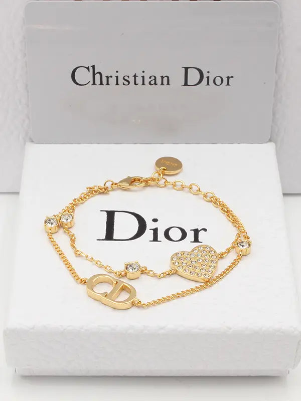 اساور ديور هارت كريستال لوقو اسواره dior ذهبي