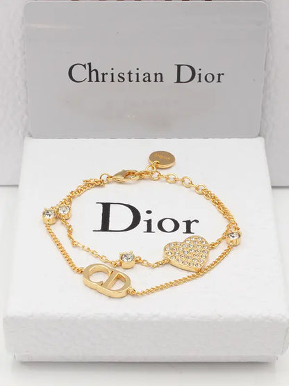 اساور ديور هارت كريستال لوقو اسواره dior ذهبي