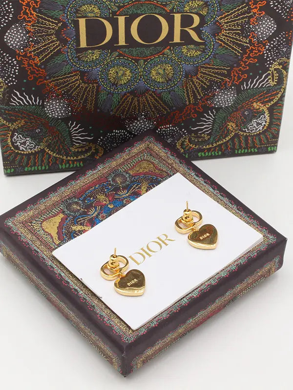 حلق ديور هارت كريستال لوقو حلق dior