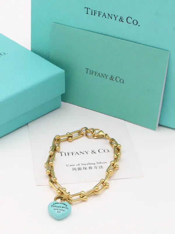 اسوارة تيفاني ميتال بلو هارت اسواره tiffany