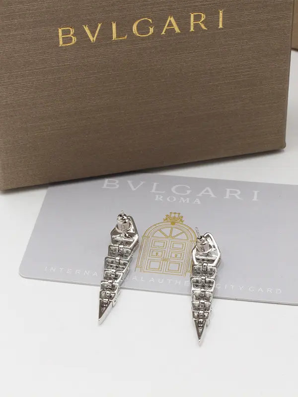 حلق بولغاري زركون طويل لوقو حلق bvlgari