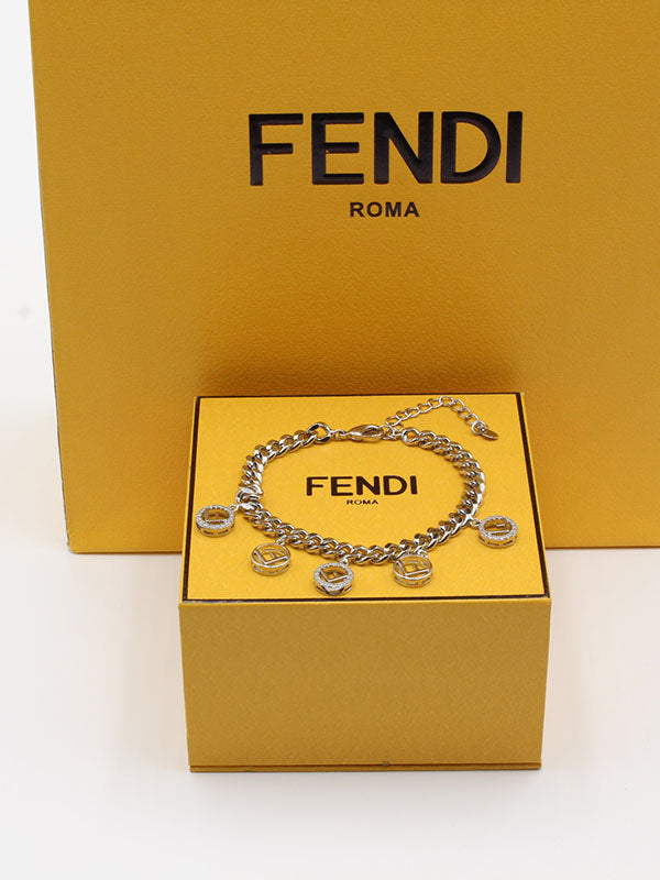 اسوارة فندي زركون فضي اسواره fendi