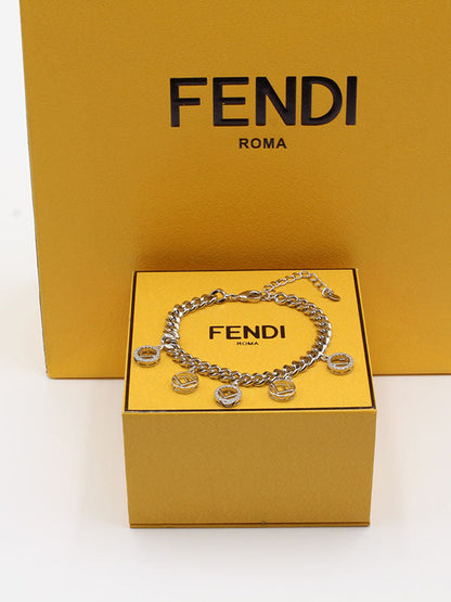 اسوارة فندي زركون فضي اسواره fendi