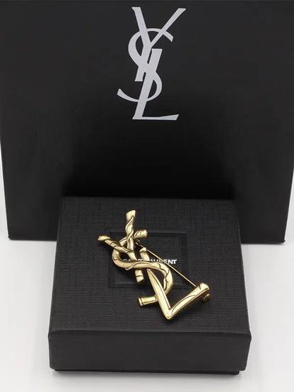 بروش ايف سان لوران انتيك مطفي ميديوم بروش ysl