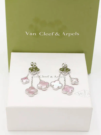 حلق فان كليف 4 ورود وسط حلق van cleef