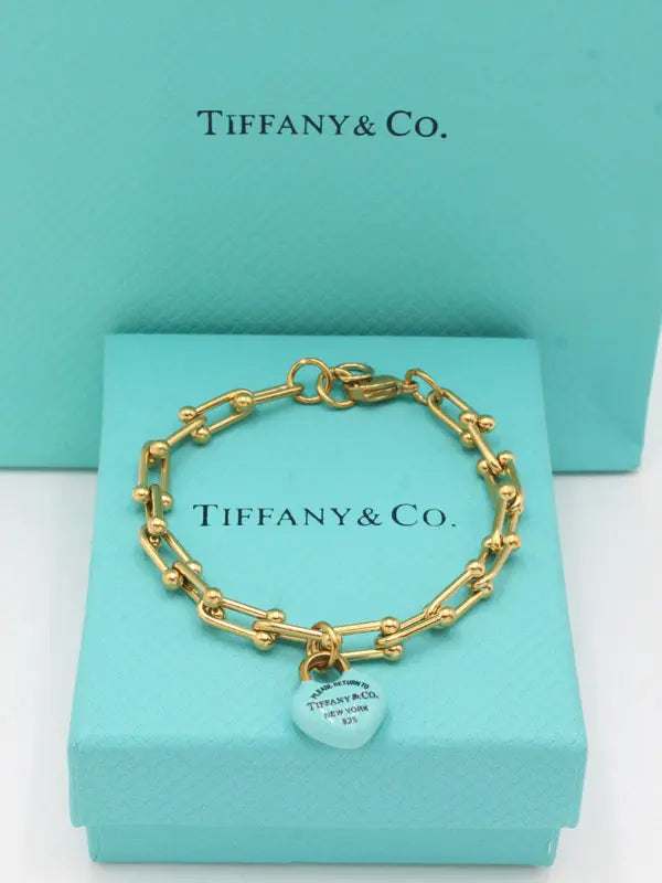 اسوارة تيفاني ميتال بلو هارت اسواره tiffany