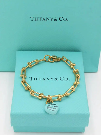 اسوارة تيفاني ميتال بلو هارت اسواره tiffany
