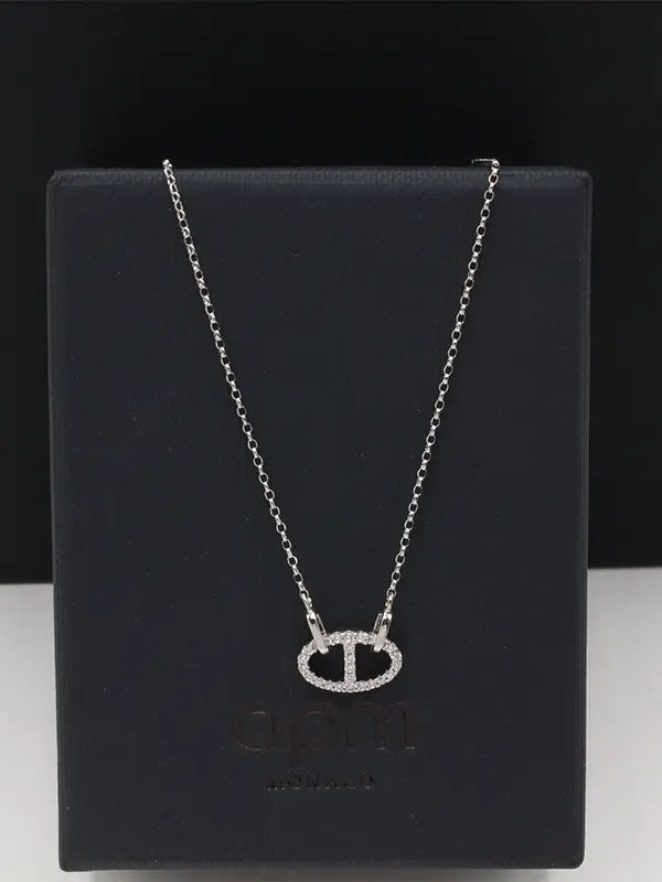 سلسال اي بي ام ناعم زركون لوقو APM سلسال APM فضي