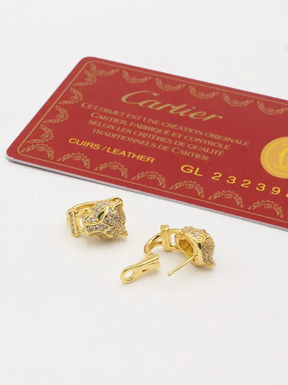 حلق كارتير تايقر كبس زركون ماستر حلق CARTIER