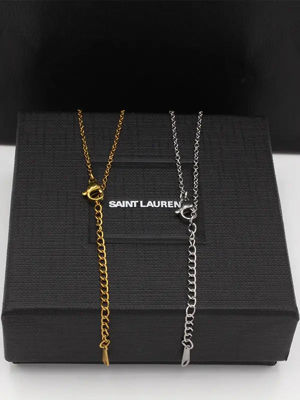 سلسال ايف سان لوران تعليقه زركون لوقو سلسال ysl