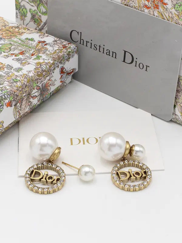 حلق ديور انتيك برونز حلق dior