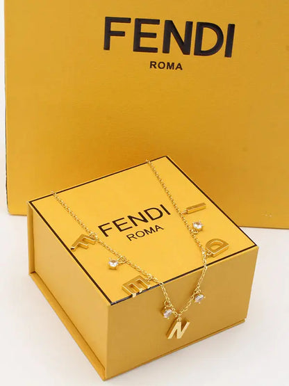 سلسال فندي زركون الجديد لوقو سلسال fendi