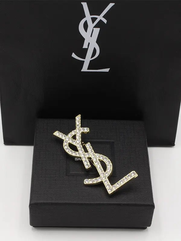 بروش ايف سان لوران كريستال بروش ysl