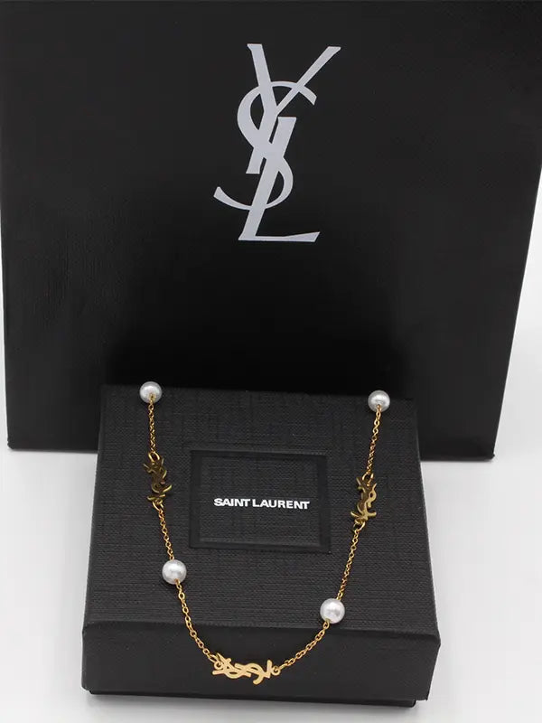 سلسال ايف سان لوران لولو ناعم لوقو سلسال ysl