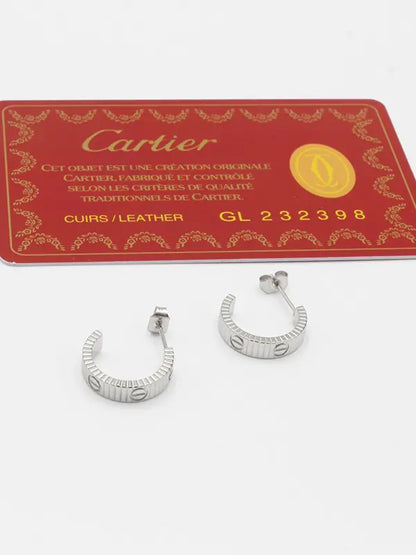 حلق كاتير الهبه لوقو حلق CARTIER فضي