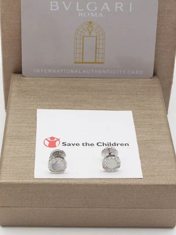 حلق بولغاري الجديد ماستر شيل حلق bvlgari ابيض فضي