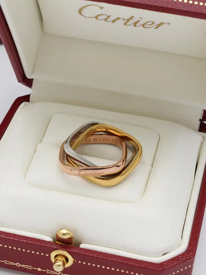 خاتم كارتير نسائي سكوير فيرجن لوقو خواتم CARTIER