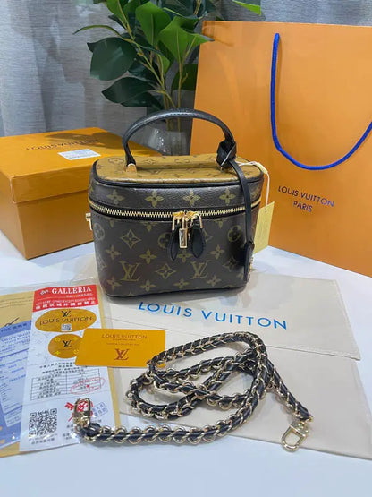 شنطة لويس فيتون ماستر ميك اب شنط وحقائب louis vuitton bags بني