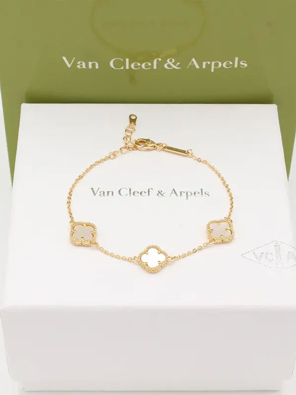 اسواره فان كليف ورود ميني 730 اسواره van cleef ابيض ذهبي
