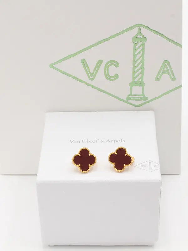 حلق فان كليف شيل ملون كبس حلق van cleef