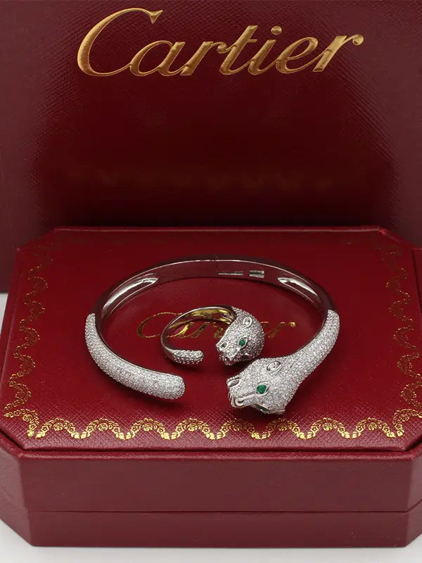 اساور وخاتم كارتير تايقر زركون 792 اسواره CARTIER