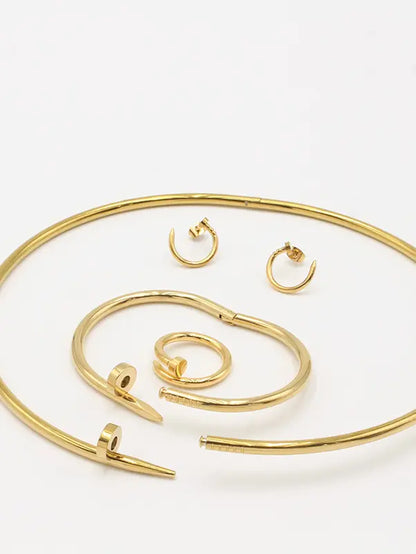 طقم عقد كارتير ميتال 4 قطع الجديد اطقم CARTIER
