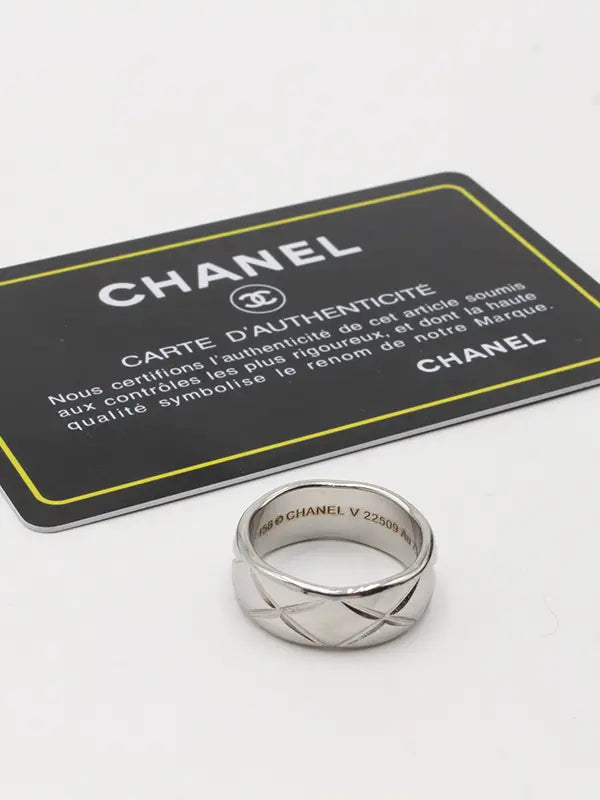 دبلة خاتم شانيل لوقو وسط خواتم chanel فضي 7