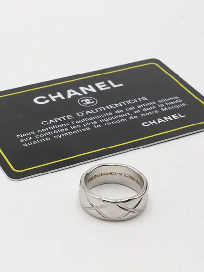 دبلة خاتم شانيل لوقو وسط خواتم chanel فضي 7