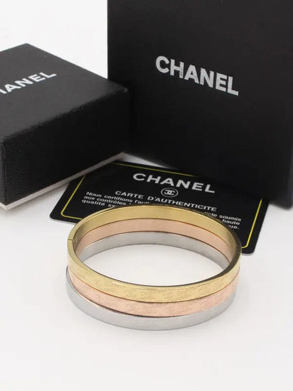 اساور شانيل ثلاثيه ميني لوقو اسواره chanel