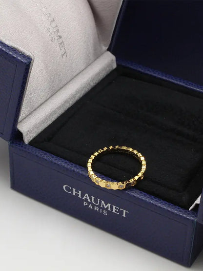 دبلة شومية لوقو هاف ستون خواتم chaumet