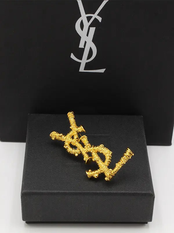 بروش ايف سان لوران 253 بروش ysl ذهبي