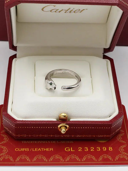 خاتم كارتير تايقر لوقو الجديد لوقو خواتم CARTIER فضي