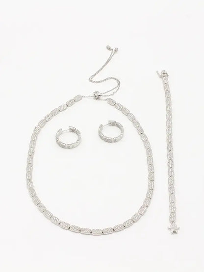 طقم اي بي ام زركون لوقو فضي اطقم APM