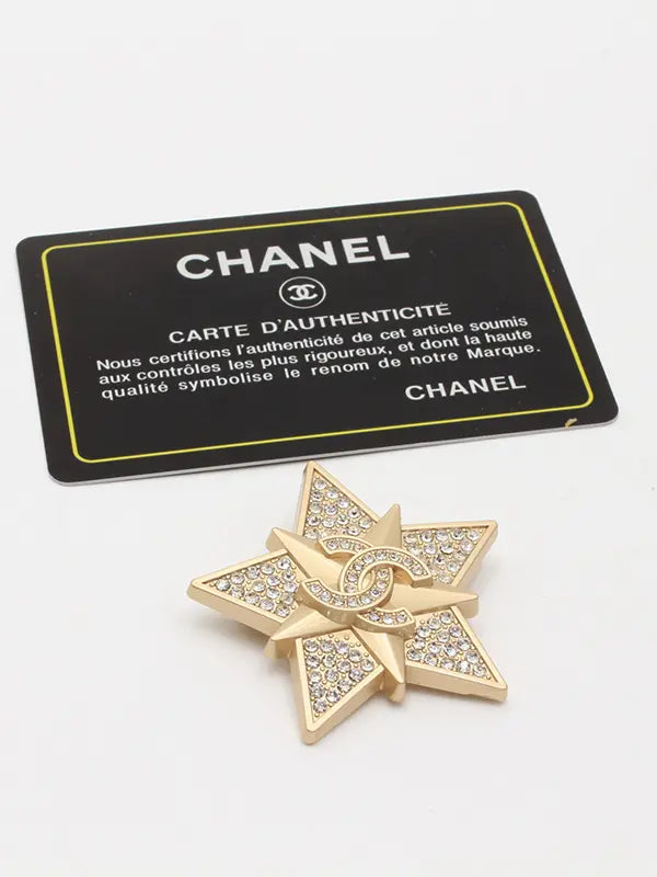 بروش شانيل ستار زركون انتيك بروش chanel