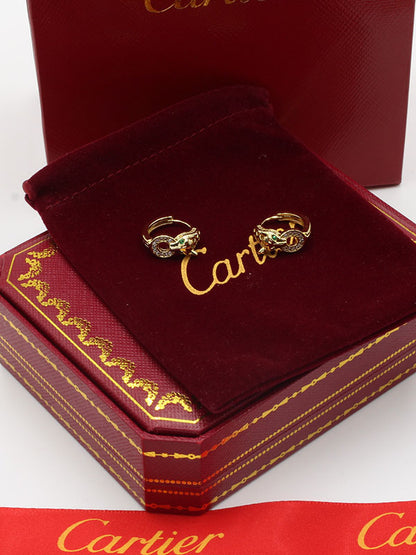 حلق كارتير تايقر زركون صغير حلق CARTIER  