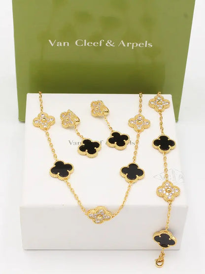 طقم فان كليف زركون اند شيل 3 قطع الماستر اطقم van cleef