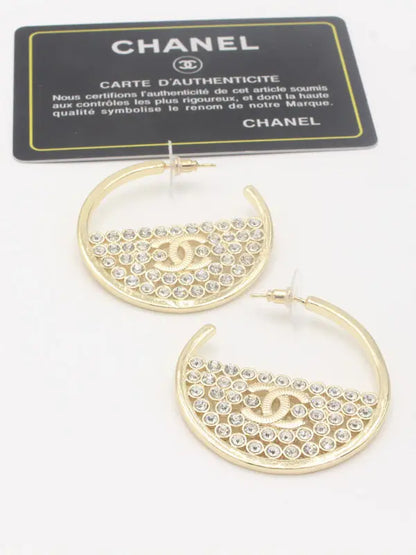حلق شانيل زركون مدور 664 حلق chanel