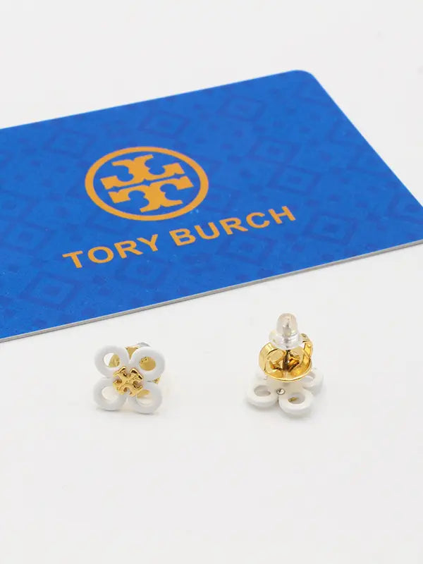 حلق توري بورش ابيض لوقو حلق tory burch