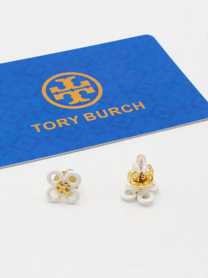 حلق توري بورش ابيض لوقو حلق tory burch