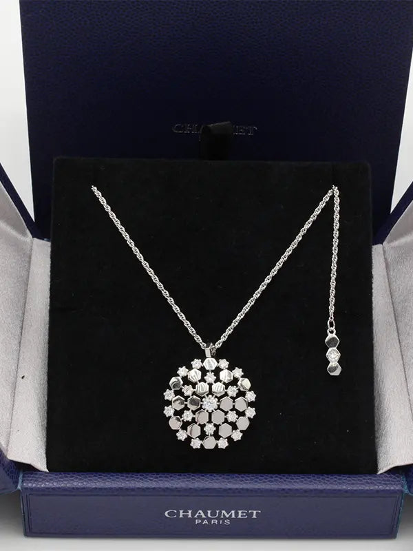 سلسال شومية زركون لوقو ماستر سلسال chaumet فضي