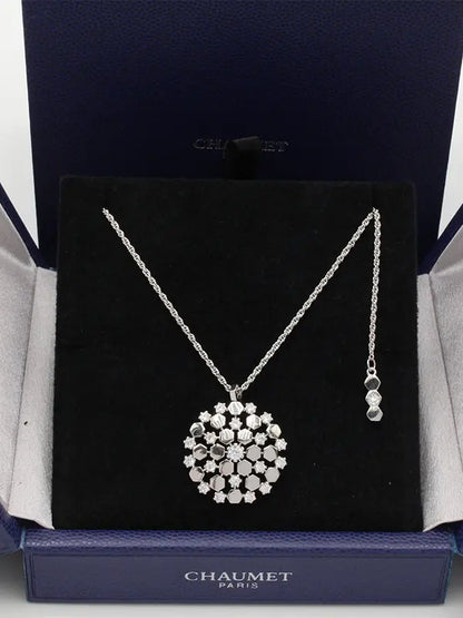 سلسال شومية زركون لوقو ماستر سلسال chaumet فضي