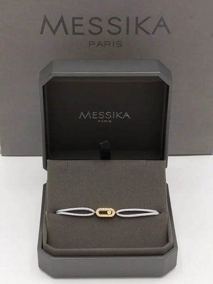 اساور ميسيكا خيط صغيره ناعمة اسواره messika رمادي ذهبي