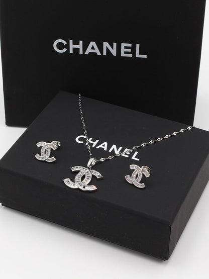 طقم شانيل زركون لوقو اطقم chanel