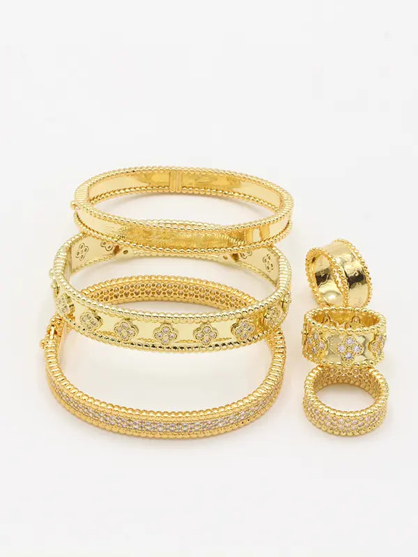مجموعه اساور وخواتم فان كليف مرصعة زركون ماستر اسواره van cleef