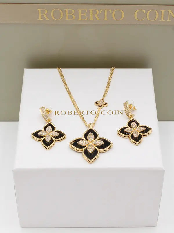 طقم روبرتو كوين 22690 اطقم roberto coin اسود ذهبي