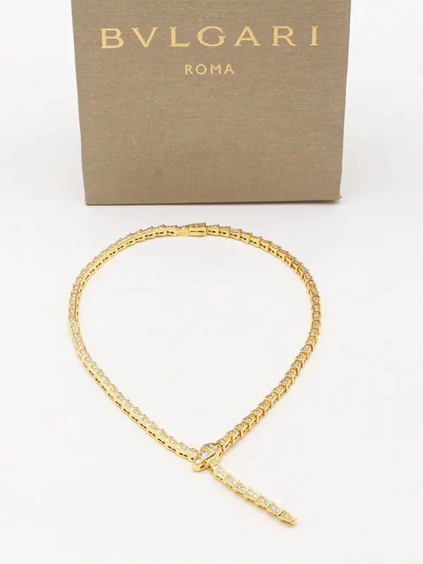 عقد بولغاري الجديد زركون لوقو سلسال bvlgari